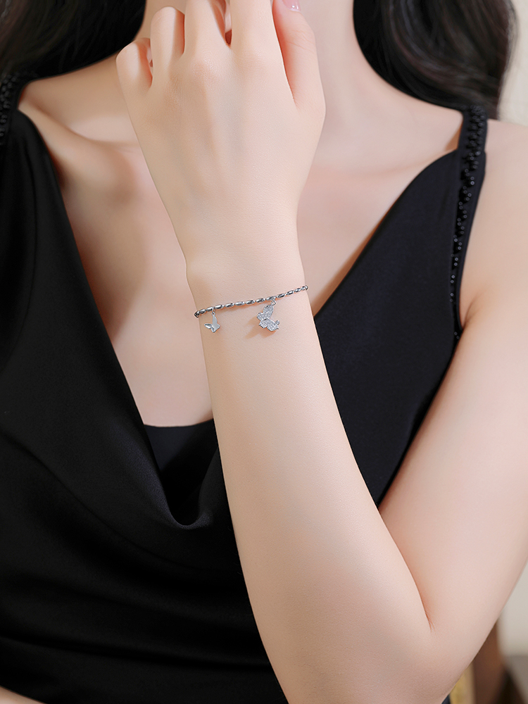 Exquisite High-End Pure Silver Butterfly Bracelet Women's Lapel Pin - Classy Jewelry for Elegant Occasions Exquisite High-End Pure Silver Butterfly Bracelet Women's Lapel Pin - Classy Jewelry for Elegant Occasions