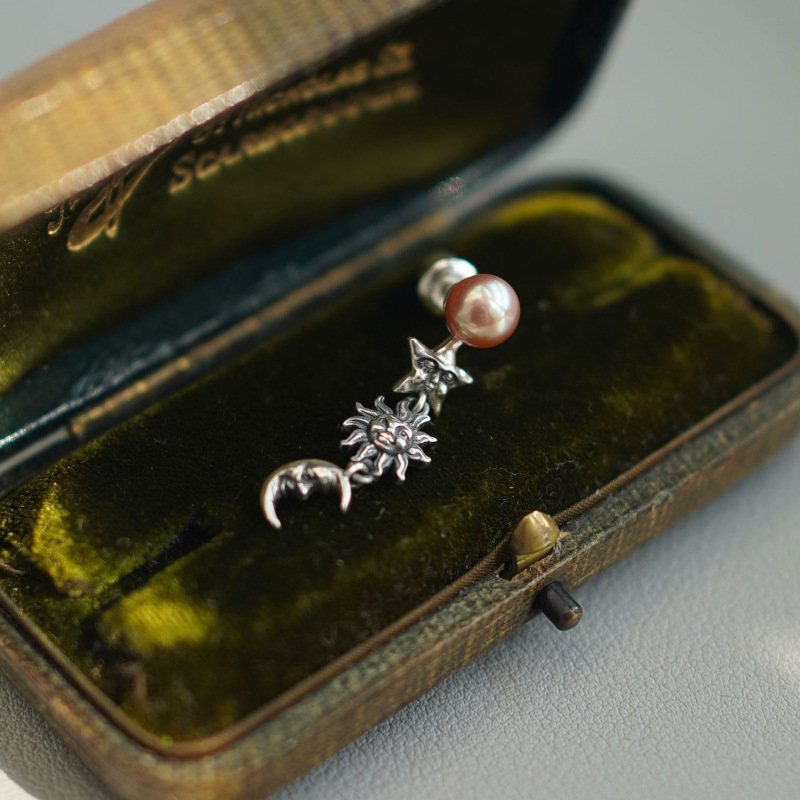 Exquisite Pearl Star Moon Sun Element Earrings for Women - Versatile High-End Fashion Jewelry, 2025 Trend