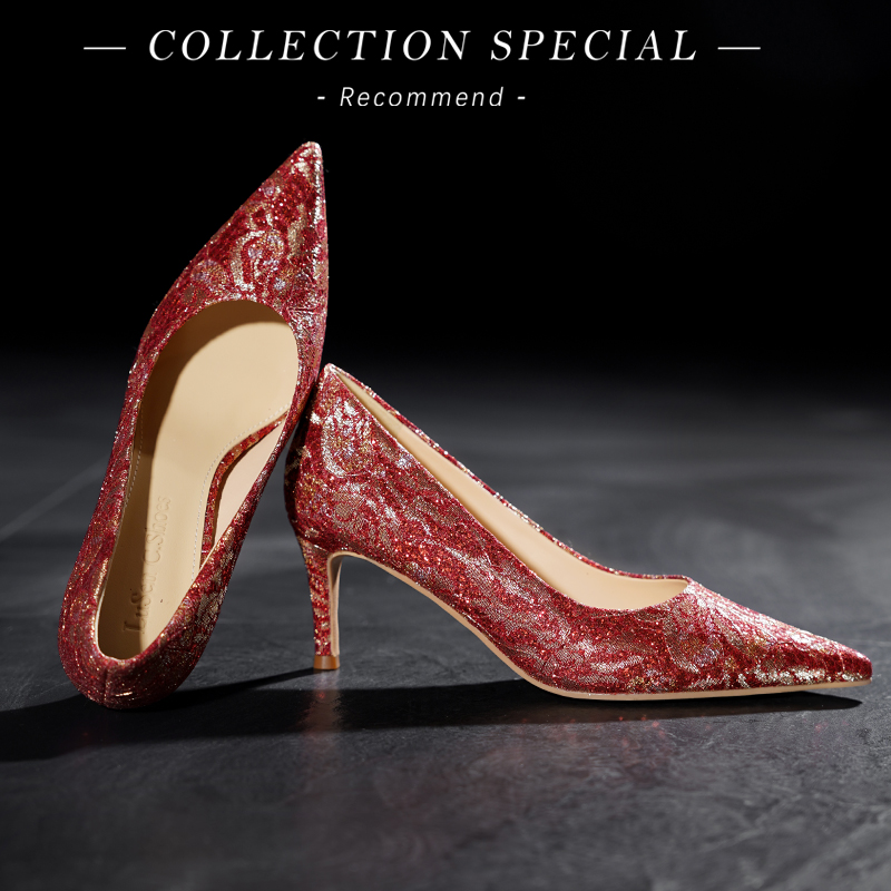 Exquisite Red Sequined Wedding Shoes for Xiuhe Dress, Dual-Use High-End Comfort for Banquets, Elegant Bridal Footwear
