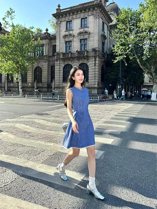 Exquisite Romantic Plaid Lace Trim Vest Dress - Elegant Women's Skirt in 90s Y2K Style Exquisite Romantic Plaid Lace Trim Vest Dress - Elegant Women's Skirt in 90s Y2K Style