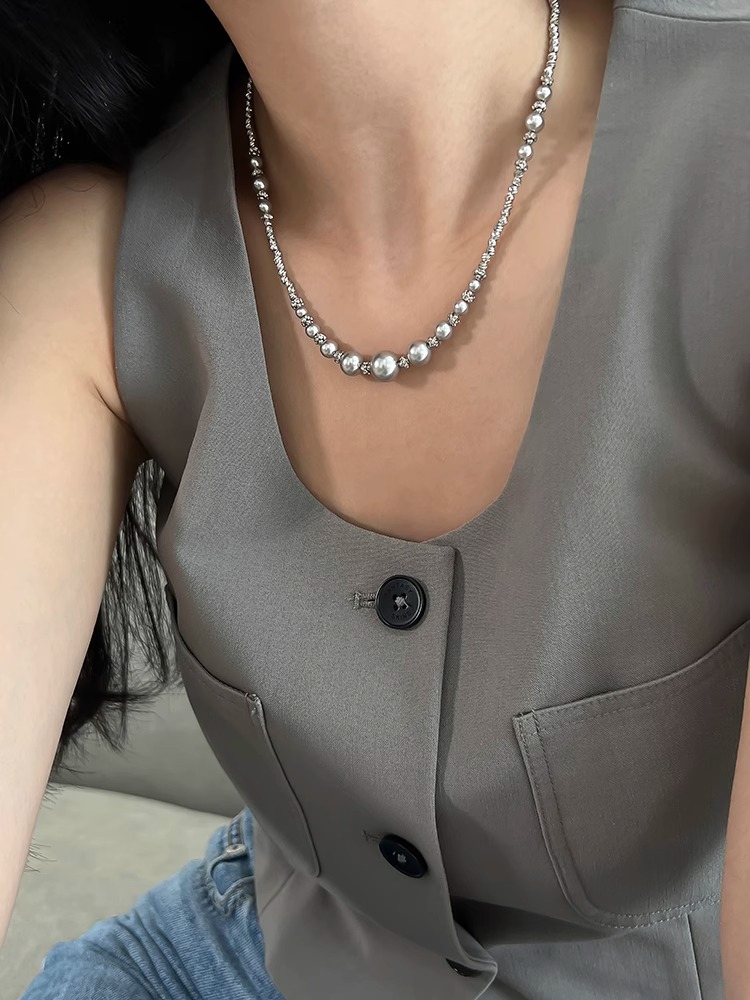 Exquisite Shining Cut Flower Bead Multi-Color Crystal Pearl Choker Necklace for Women - Boho Jewelry, Festival Accessory Exquisite Shining Cut Flower Bead Multi-Color Crystal Pearl Choker Necklace for Women - Boho Jewelry, Festival Accessory