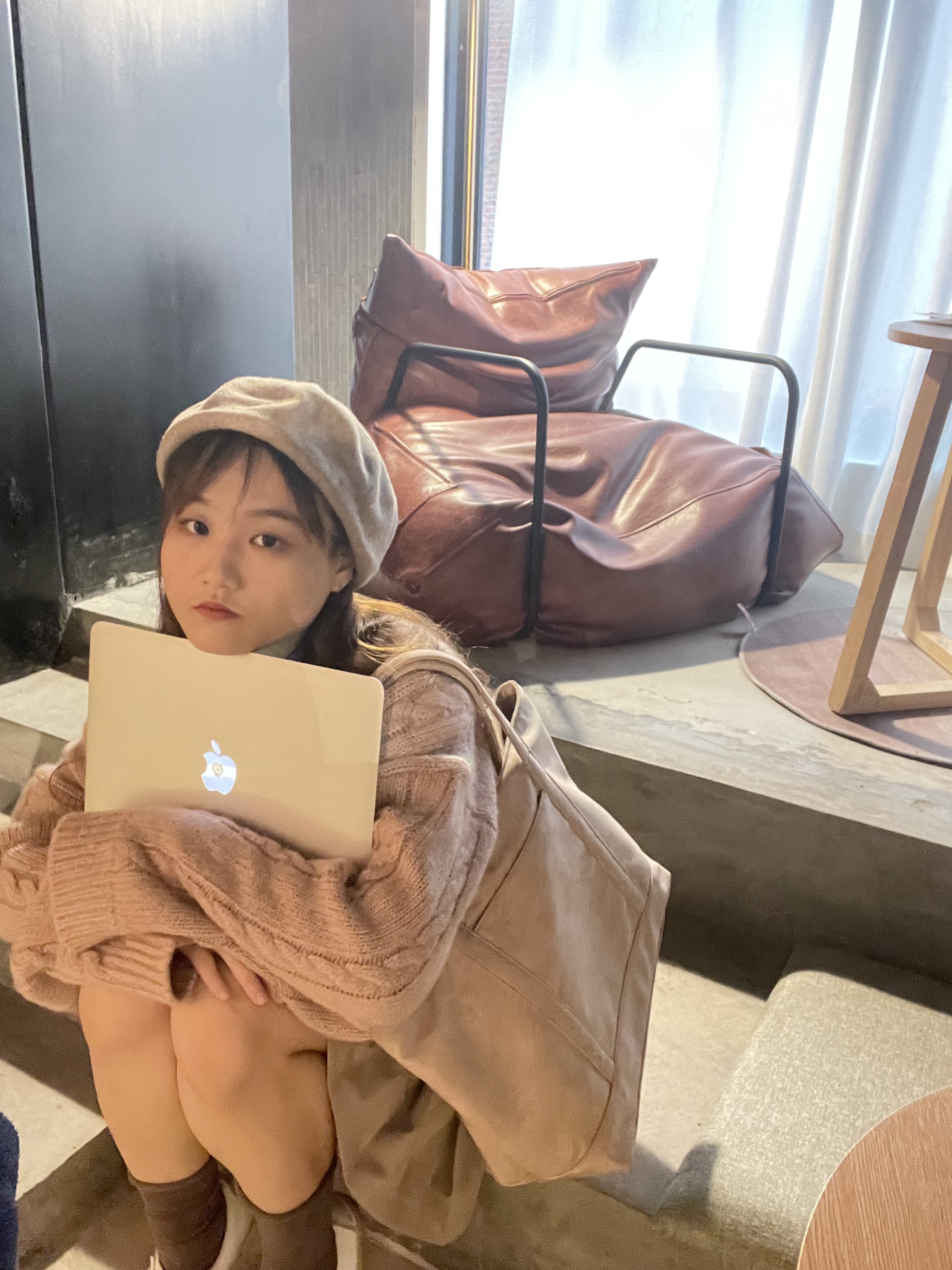 Extra Large Suede Velvet Tote Bag - Handmade Library Shoulder Handbag for Laptop & Daily Use