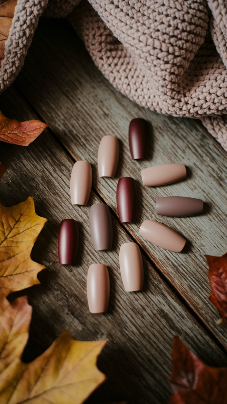 fall neutral nail colors outfit idea