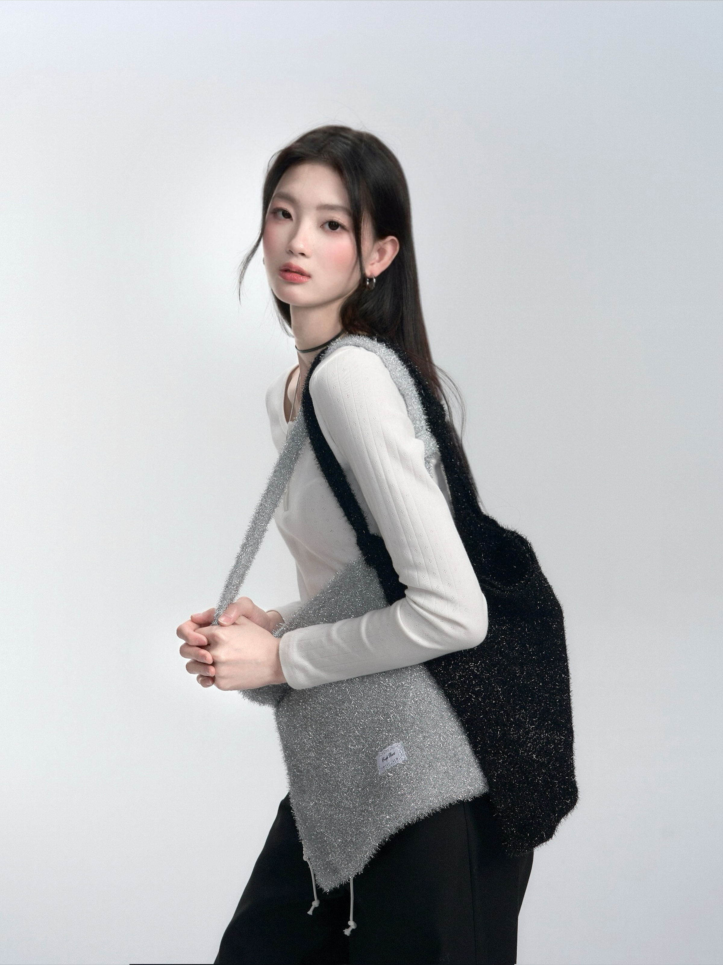 Fashionable Silver Versatile Tote Bag for Girls - Large Capacity Commuter Bag, Perfect for Everyday Use