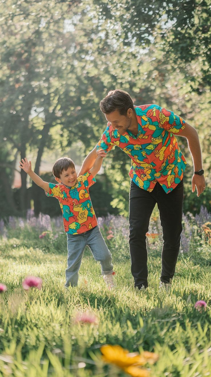Father Son Matching Shirts for Stylish Bonding Moments outfit idea