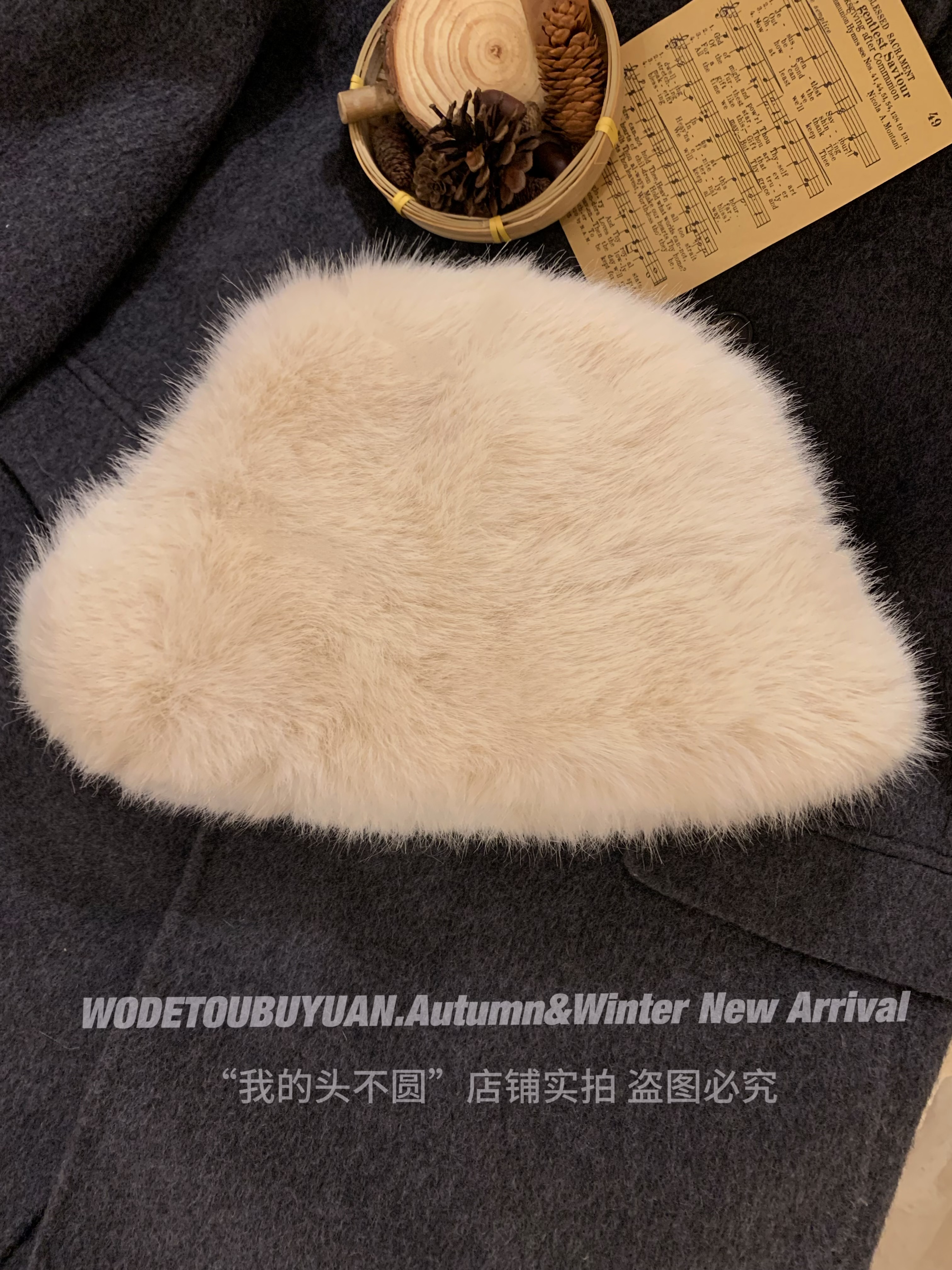 Faux Fur Mink Fisherman Hat for Women - Autumn Winter Plush Lei Feng Style, Face-Slimming Design, Trendy Streetwear Accessory Faux Fur Mink Fisherman Hat for Women - Autumn Winter Plush Lei Feng Style, Face-Slimming Design, Trendy Streetwear Accessory