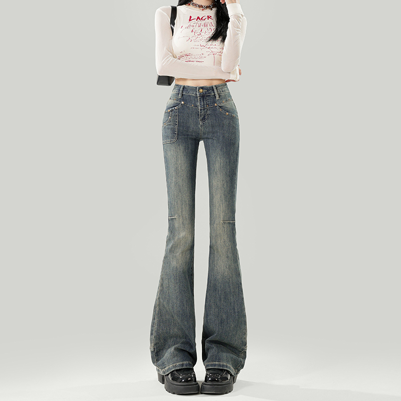 Flared High-Waisted Fleece-Lined Jeans for Women - Retro Autumn/Winter 2025 Slim Fit Bell-Bottoms Flared High-Waisted Fleece-Lined Jeans for Women - Retro Autumn/Winter 2025 Slim Fit Bell-Bottoms