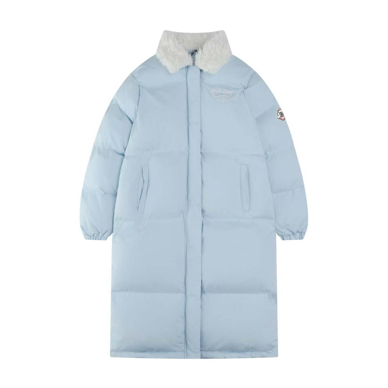 Fleece-Lined Loose Mid-Length Cotton Coat for Women - Casual College Style Over-Knee Thick Jacket in American Style Fleece-Lined Loose Mid-Length Cotton Coat for Women - Casual College Style Over-Knee Thick Jacket in American Style