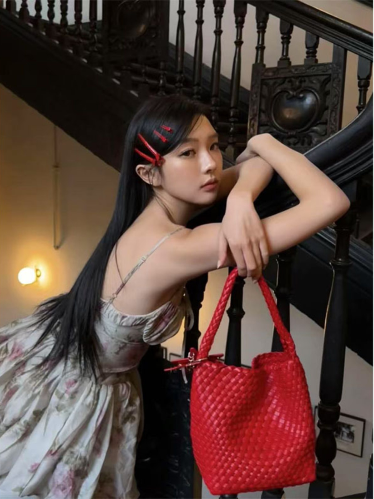 Floral Spaghetti Strap Dress - Women's Spring Summer Bubble Skirt, Sexy Thigh-Length Design, Elegant Temperament, Perfect for 90s Y2K Style Floral Spaghetti Strap Dress - Women's Spring Summer Bubble Skirt, Sexy Thigh-Length Design, Elegant Temperament, Perfect for 90s Y2K Style