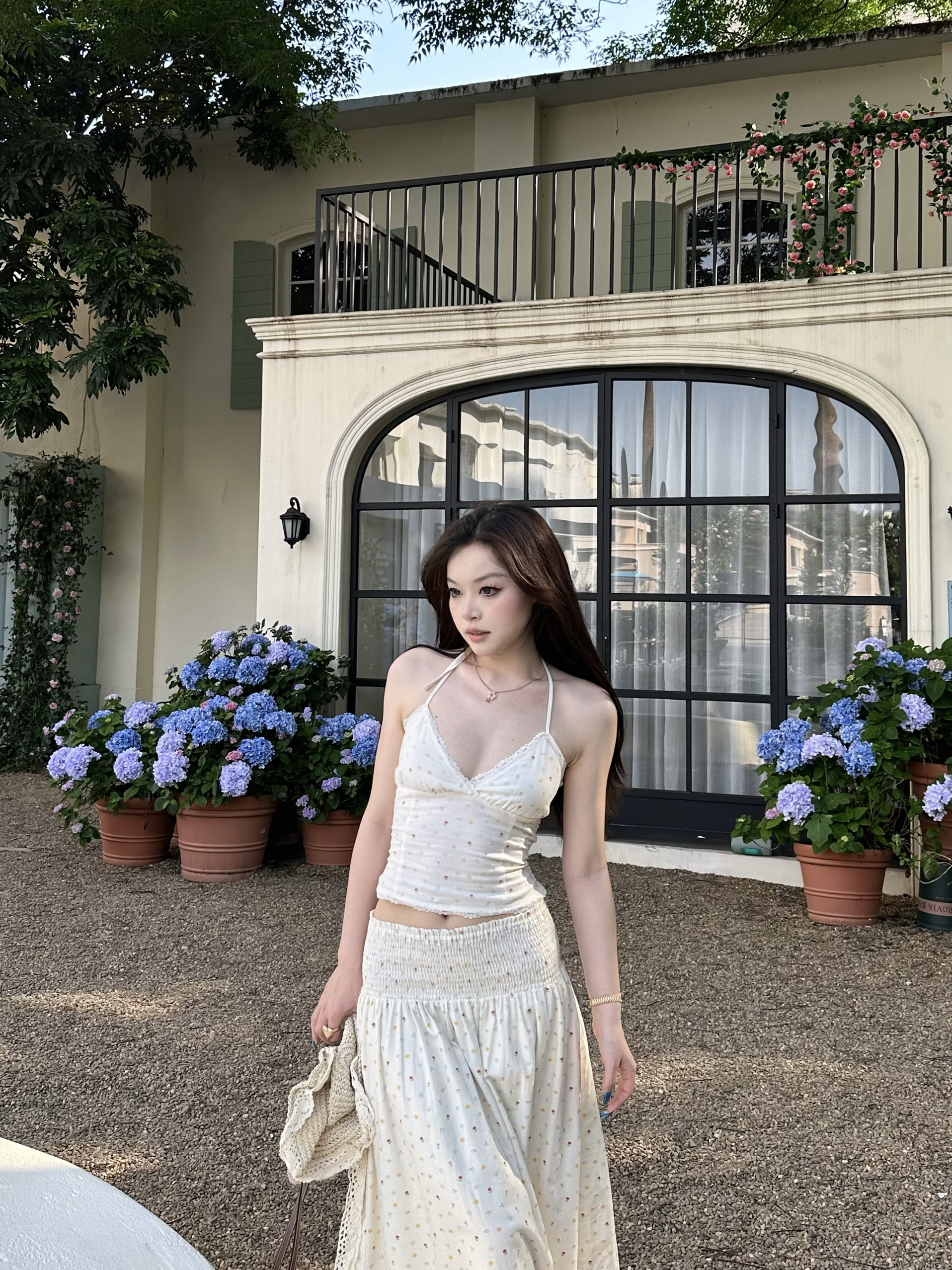 Floral Vacation Style Four-Piece Set in French White - Trendy Summer Outfit for Girls, Perfect for 90s and Y2K Inspired Looks Floral Vacation Style Four-Piece Set in French White - Trendy Summer Outfit for Girls, Perfect for 90s and Y2K Inspired Looks