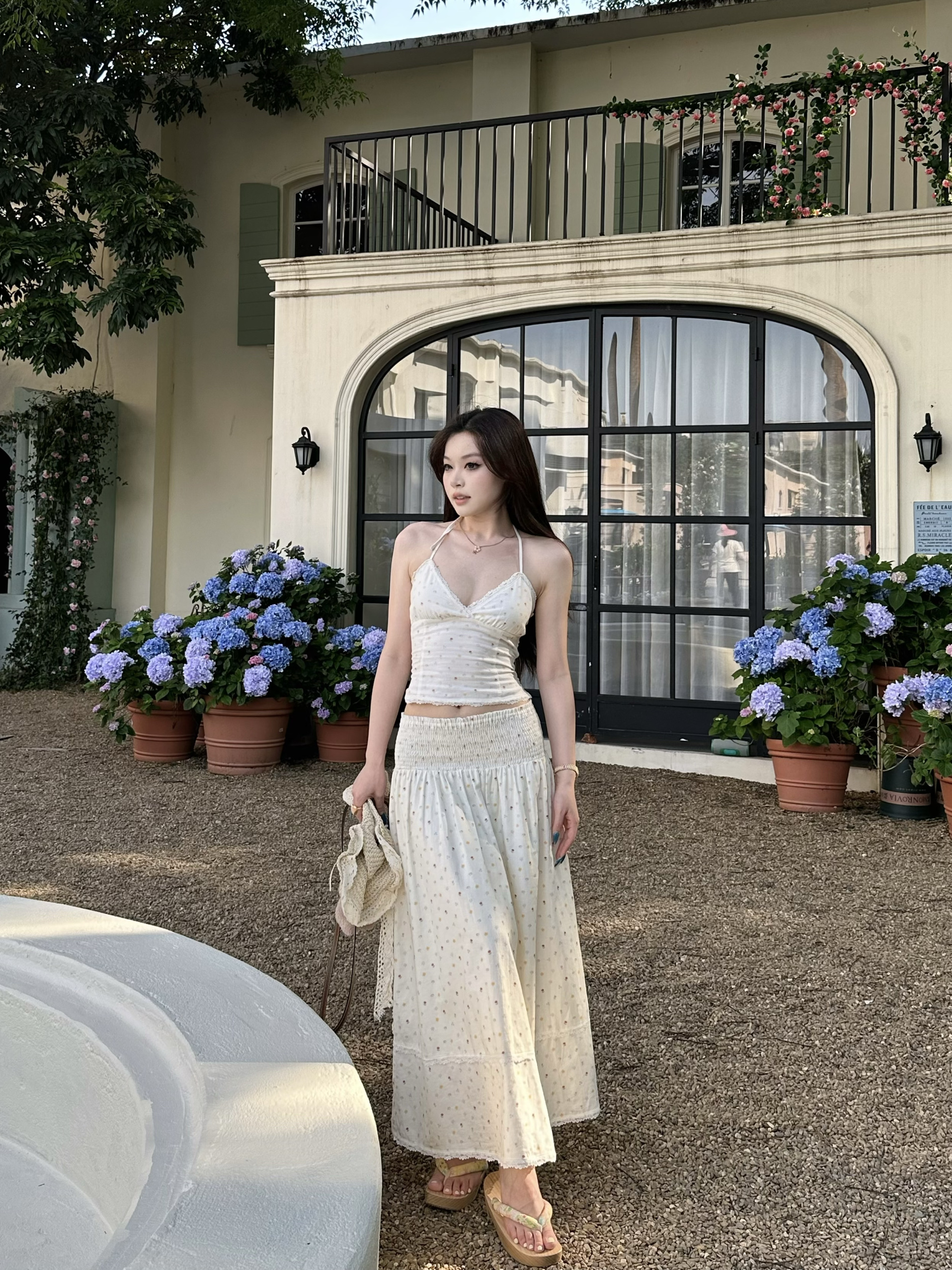 Floral Vacation Style Four-Piece Set in French White - Trendy Summer Outfit for Girls, Perfect for 90s and Y2K Inspired Looks Floral Vacation Style Four-Piece Set in French White - Trendy Summer Outfit for Girls, Perfect for 90s and Y2K Inspired Looks