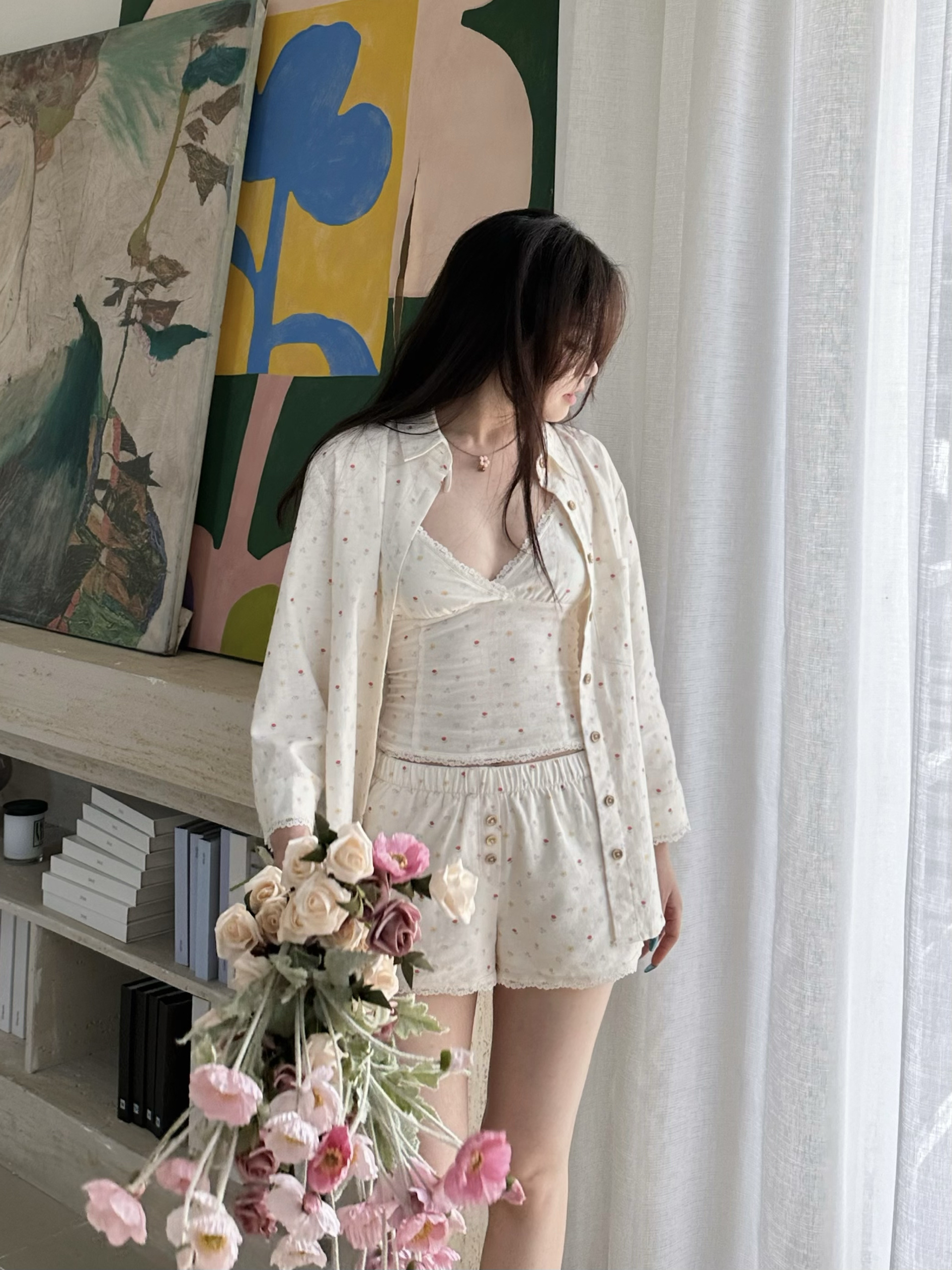 Floral Vacation Style Four-Piece Set in French White - Trendy Summer Outfit for Girls, Perfect for 90s and Y2K Inspired Looks Floral Vacation Style Four-Piece Set in French White - Trendy Summer Outfit for Girls, Perfect for 90s and Y2K Inspired Looks