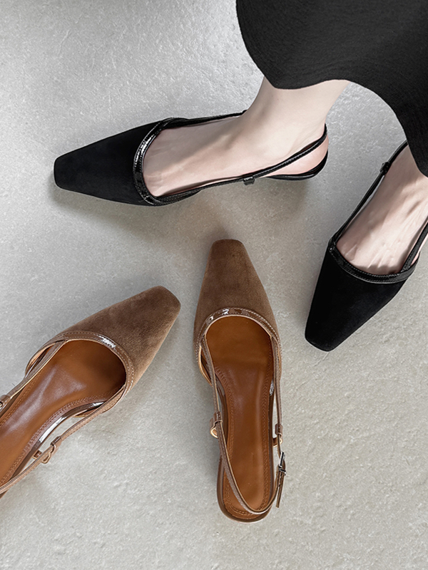 French Minimalist Sheepskin Square-Toe Sandals for Women - 2025 Summer Chunky Heel Commuting Flats French Minimalist Sheepskin Square-Toe Sandals for Women - 2025 Summer Chunky Heel Commuting Flats