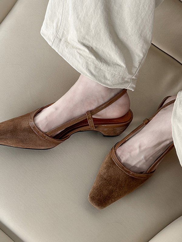 French Minimalist Sheepskin Square-Toe Sandals for Women - 2025 Summer Chunky Heel Commuting Flats French Minimalist Sheepskin Square-Toe Sandals for Women - 2025 Summer Chunky Heel Commuting Flats