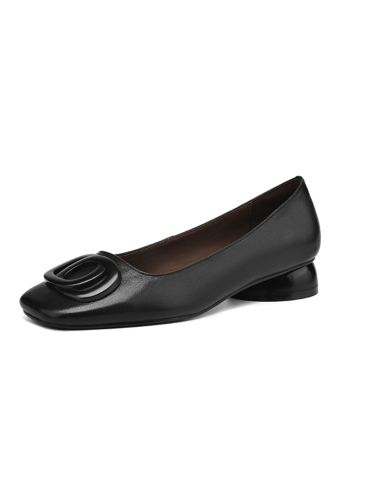French Retro Low-Heeled Square-Toed Slip-On Grandma Shoes for Women, Genuine Leather Chunky Heel Flats - Spring Style Size 41 French Retro Low-Heeled Square-Toed Slip-On Grandma Shoes for Women, Genuine Leather Chunky Heel Flats - Spring Style Size 41