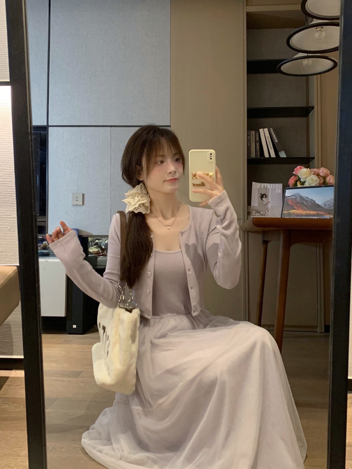 French Style Halter Midi Dress in Purple – Slim Fit Spring Dress for Beach Vacations & Date Nights French Style Halter Midi Dress in Purple – Slim Fit Spring Dress for Beach Vacations & Date Nights