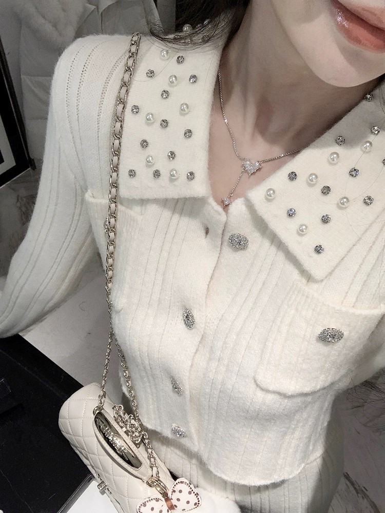 French-Style Knitted Dress Set for Women - Cardigan Top & Short Skirt - Chic Two-Piece Spring Outfit French-Style Knitted Dress Set for Women - Cardigan Top & Short Skirt - Chic Two-Piece Spring Outfit