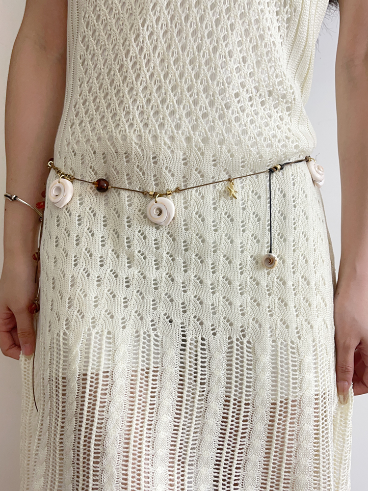 French-Style Light Luxury Retro Woven Tassel Long Necklace Waist Chain for Women - 2025 Layered Sweater Accessory French-Style Light Luxury Retro Woven Tassel Long Necklace Waist Chain for Women - 2025 Layered Sweater Accessory