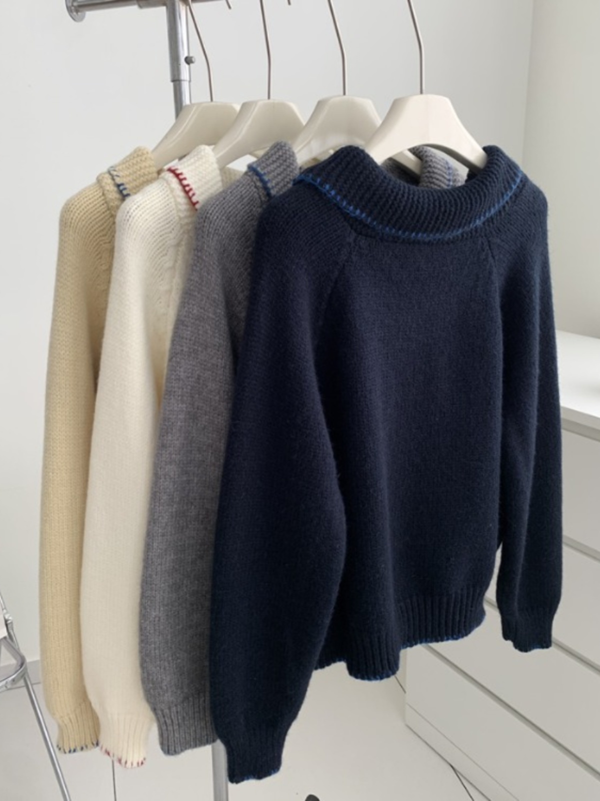 French Style Loose Fit Pullover Sweater with Horn Buttons for Women - Soft Cozy Autumn Winter Fashion French Style Loose Fit Pullover Sweater with Horn Buttons for Women - Soft Cozy Autumn Winter Fashion