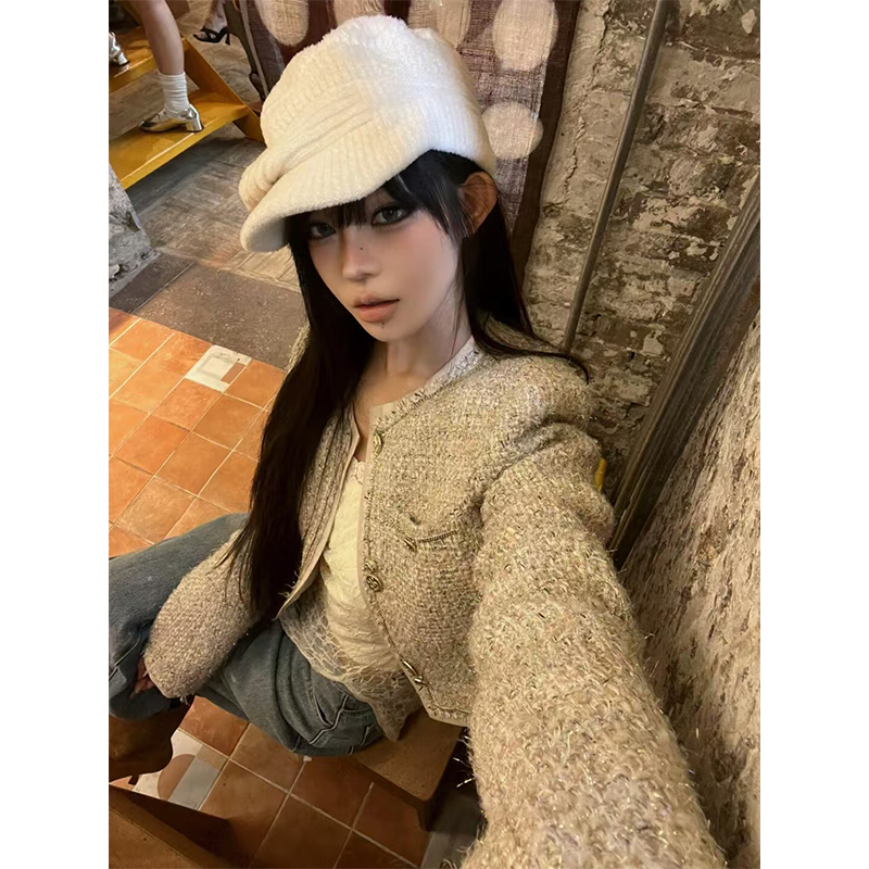 French Vintage Design Short Jacket for Women - Trendy Small Fragrant Wind Cardigan, Chic Layering Piece French Vintage Design Short Jacket for Women - Trendy Small Fragrant Wind Cardigan, Chic Layering Piece