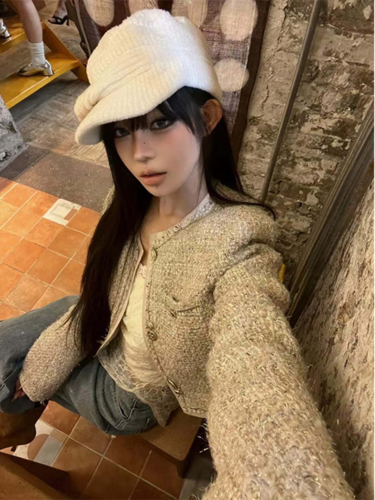 French Vintage Design Short Jacket for Women - Trendy Small Fragrant Wind Cardigan, Chic Layering Piece