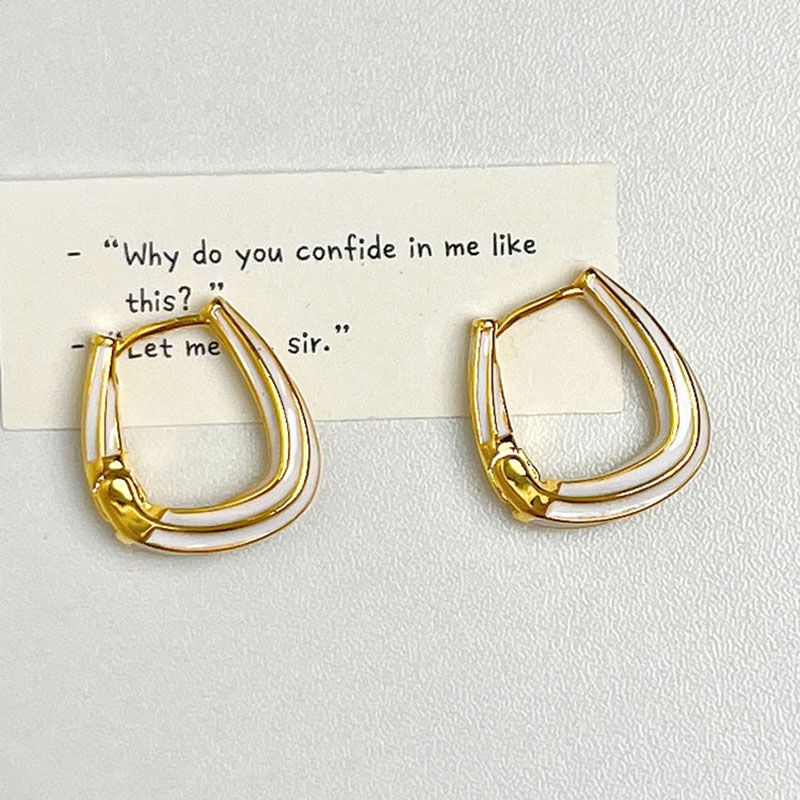 French Vintage Melard Enamel Drip Glaze High-End Ear Clip Earrings - Unique Elegant Design for Women, Timeless Chic Accessory French Vintage Melard Enamel Drip Glaze High-End Ear Clip Earrings - Unique Elegant Design for Women, Timeless Chic Accessory