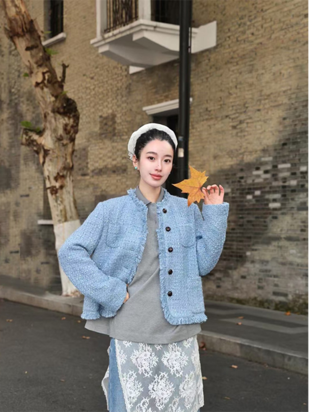 French Vintage Round Neck Cardigan for Women - Short Wool Coat with Small Fragrant Wind Temperament - Chic 90s Style Outerwear French Vintage Round Neck Cardigan for Women - Short Wool Coat with Small Fragrant Wind Temperament - Chic 90s Style Outerwear