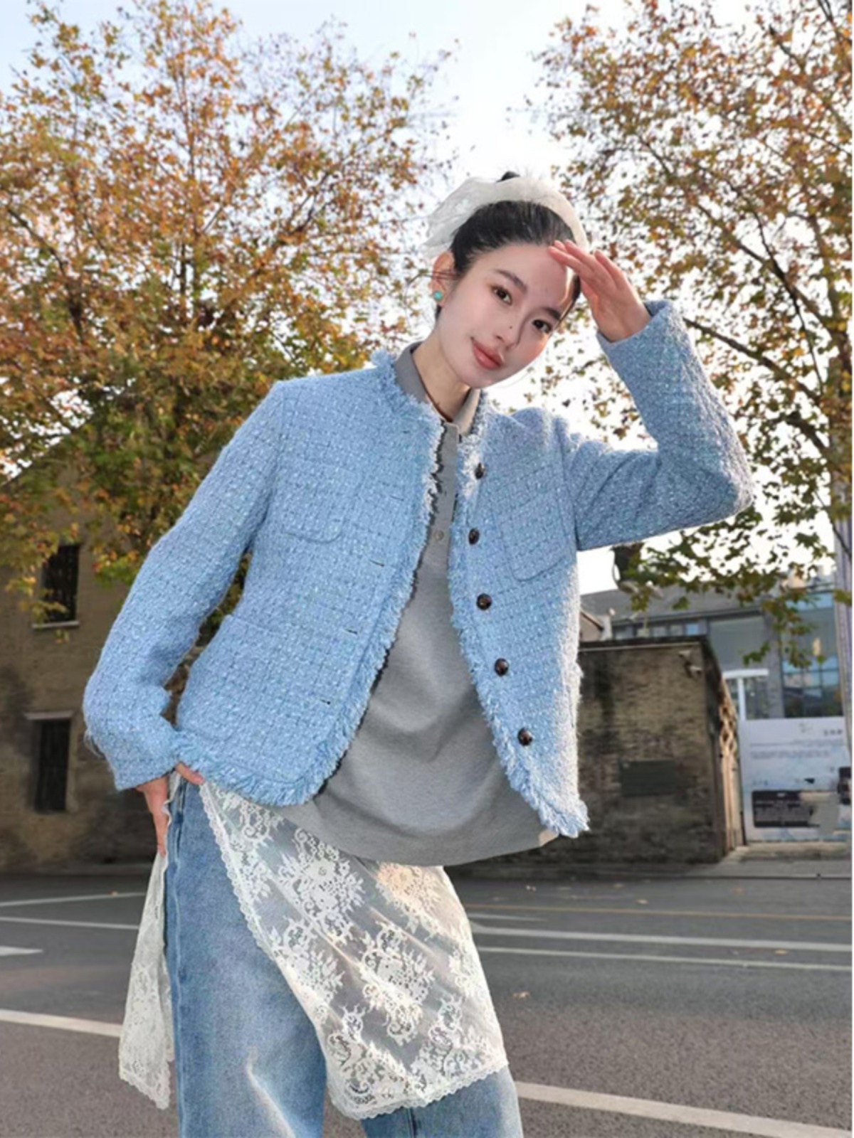 French Vintage Round Neck Cardigan for Women - Short Wool Coat with Small Fragrant Wind Temperament - Chic 90s Style Outerwear French Vintage Round Neck Cardigan for Women - Short Wool Coat with Small Fragrant Wind Temperament - Chic 90s Style Outerwear