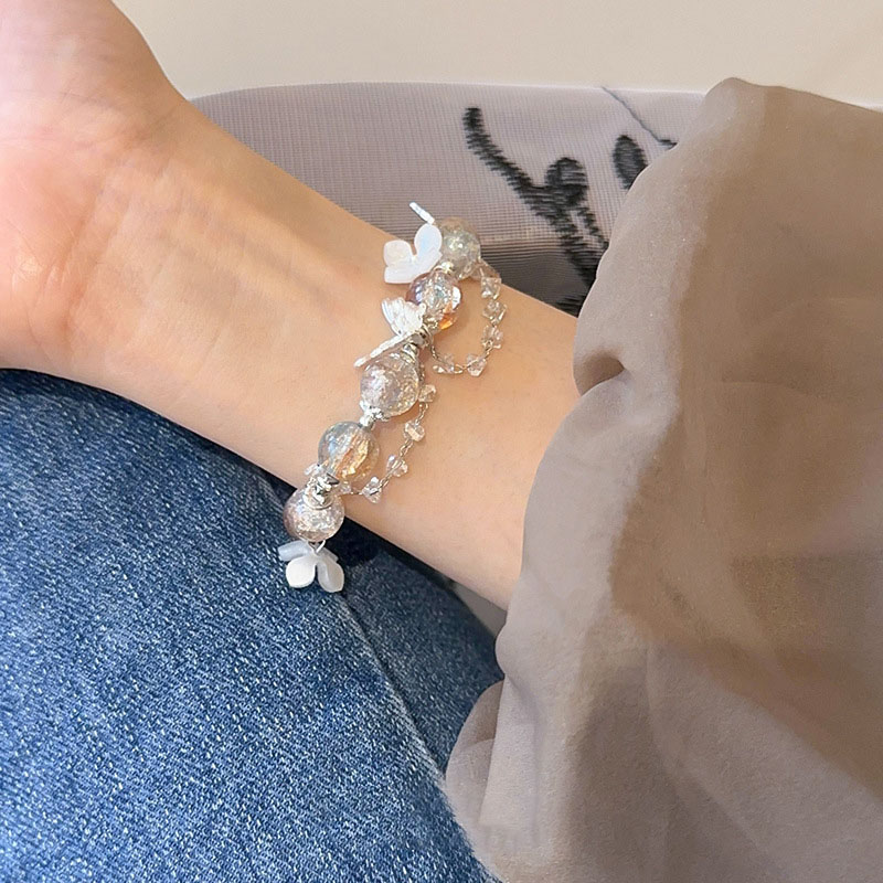 Fresh Floral Butterfly Glass Bead Bracelet - Chic 2025 Versatile Accessory for a High-End Look Fresh Floral Butterfly Glass Bead Bracelet - Chic 2025 Versatile Accessory for a High-End Look