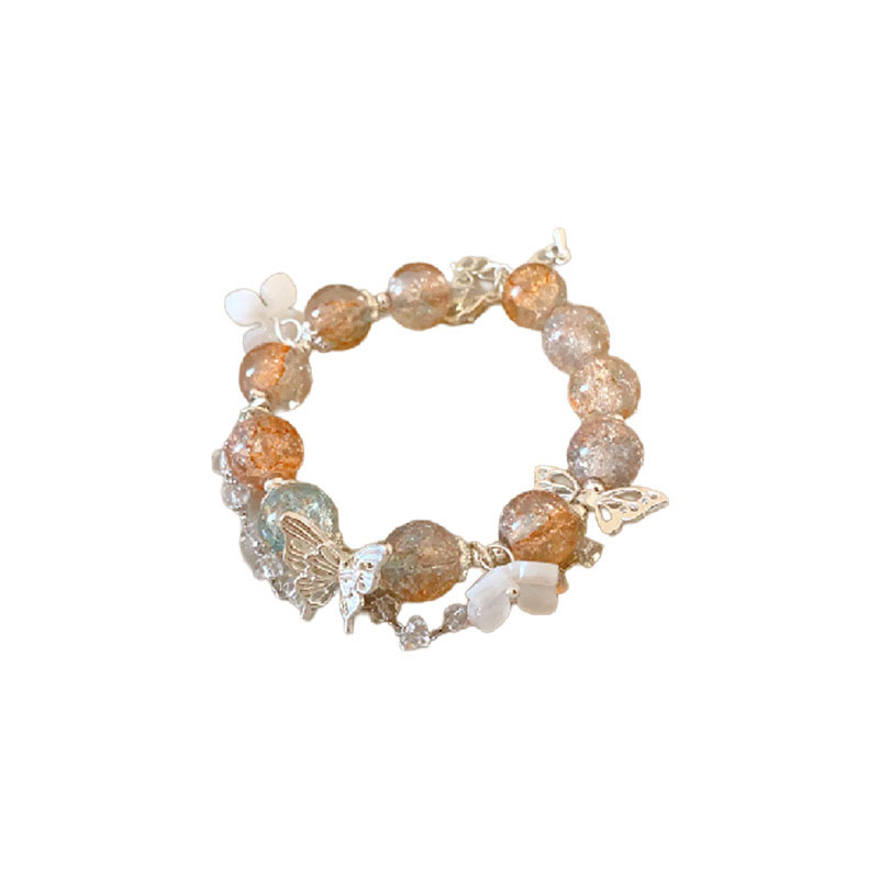 Fresh Floral Butterfly Glass Bead Bracelet - Chic 2025 Versatile Accessory for a High-End Look Fresh Floral Butterfly Glass Bead Bracelet - Chic 2025 Versatile Accessory for a High-End Look