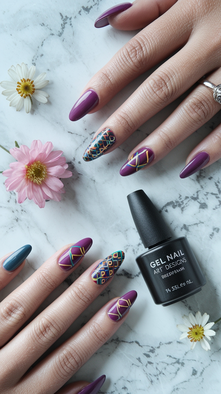 gel nail art designs unique