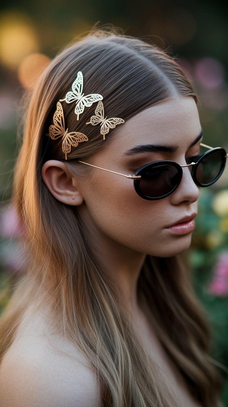 Gold Butterfly Hair Clips: Elevate Your Hair Game outfit idea