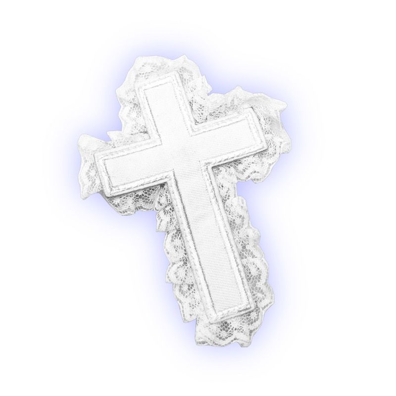 Gothic Lace Hair Clip with Cross Side Clip - Y2K Sweet Lolita Accessory for Cool Spicy Girls - Subculture Headwear