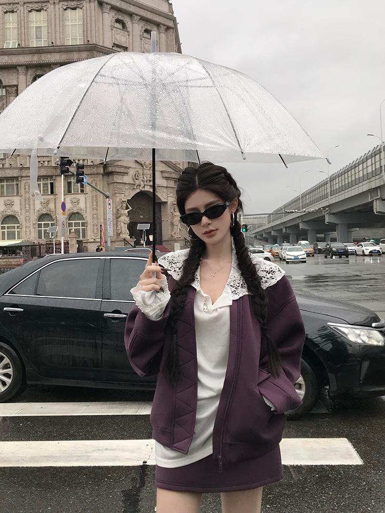 Gray Loose Casual Hoodie and High-Waisted A-Line Skirt Two-Piece Set - Comfy Streetwear for Y2K and Cozy Days Gray Loose Casual Hoodie and High-Waisted A-Line Skirt Two-Piece Set - Comfy Streetwear for Y2K and Cozy Days