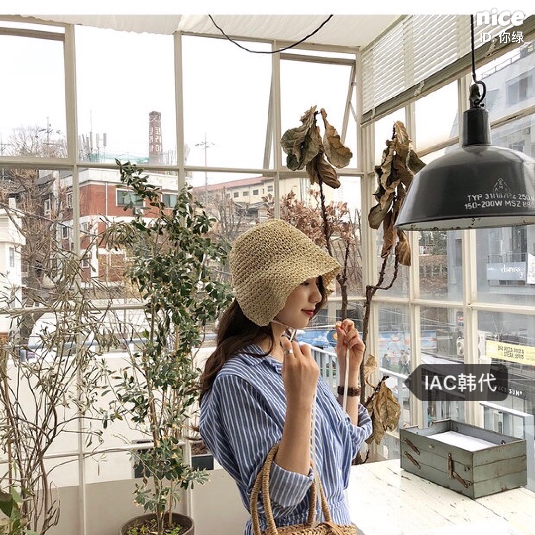 Green Irregular Lace-Up Fisherman Hat for Sun Protection - Cute French Girl Style - Trendy Korean Fashion Accessory Green Irregular Lace-Up Fisherman Hat for Sun Protection - Cute French Girl Style - Trendy Korean Fashion Accessory