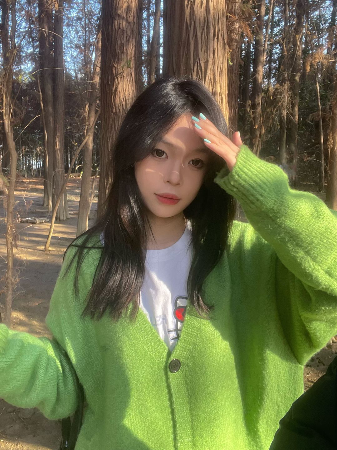 Green V-Neck Knitted Cardigan - Eccentric Lazy Style Loose Long Sleeve Versatile Sweater Coat for Effortless Chic Green V-Neck Knitted Cardigan - Eccentric Lazy Style Loose Long Sleeve Versatile Sweater Coat for Effortless Chic