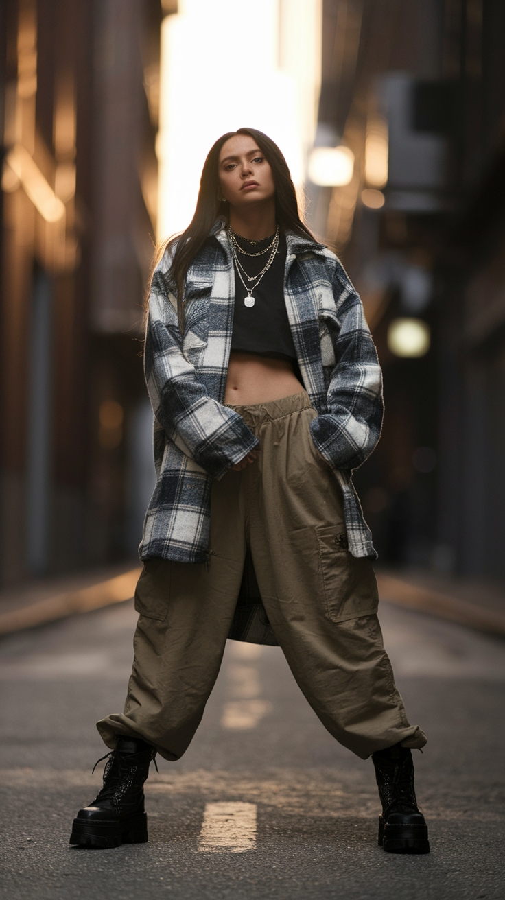 Grunge Y2K Outfits Baggy: Nostalgic Looks for Modern Days outfit idea