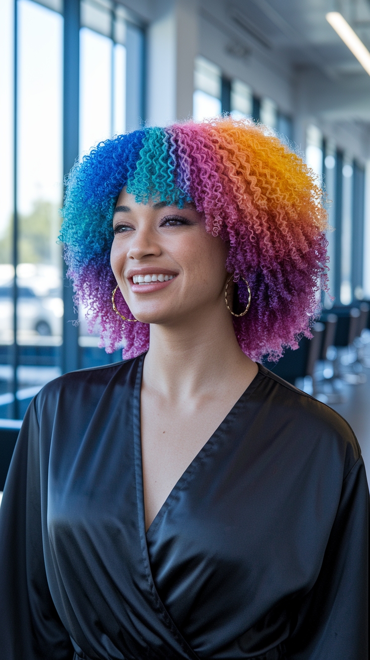 hair color ideas curly hair outfit idea