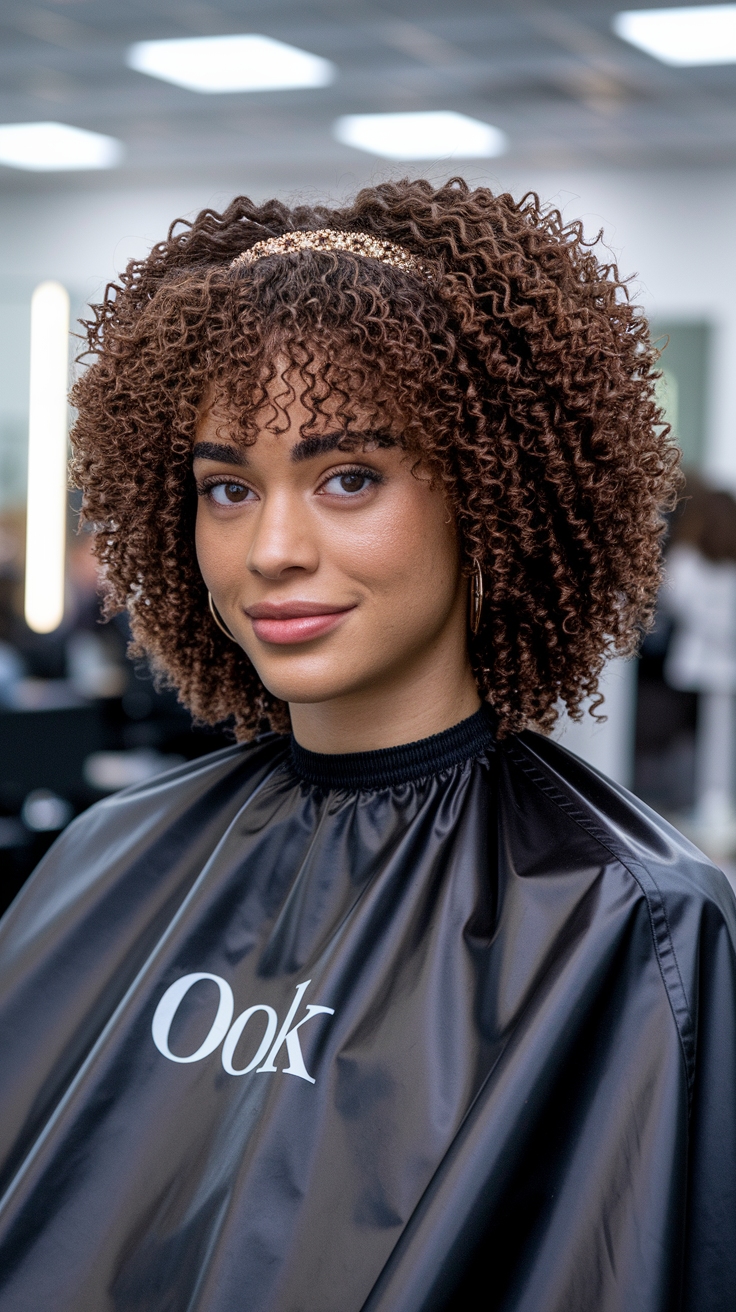 hair cut for curly hair outfit idea