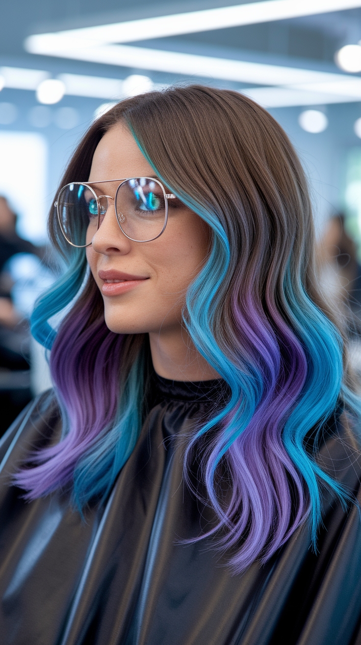 hair streaks for brown hair outfit idea