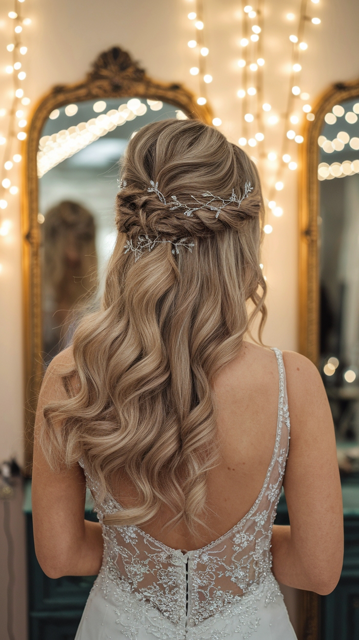 half up half down hair prom