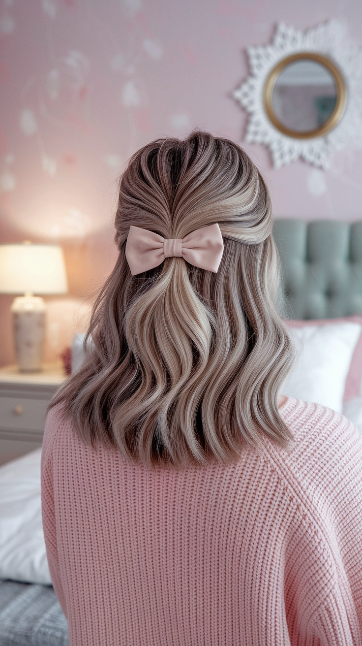 half up half down hair short hair