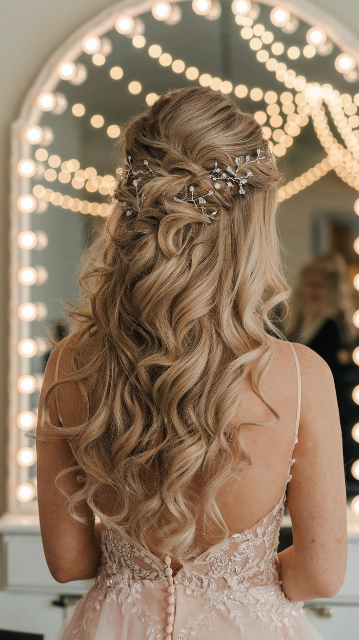 half up half down prom hair