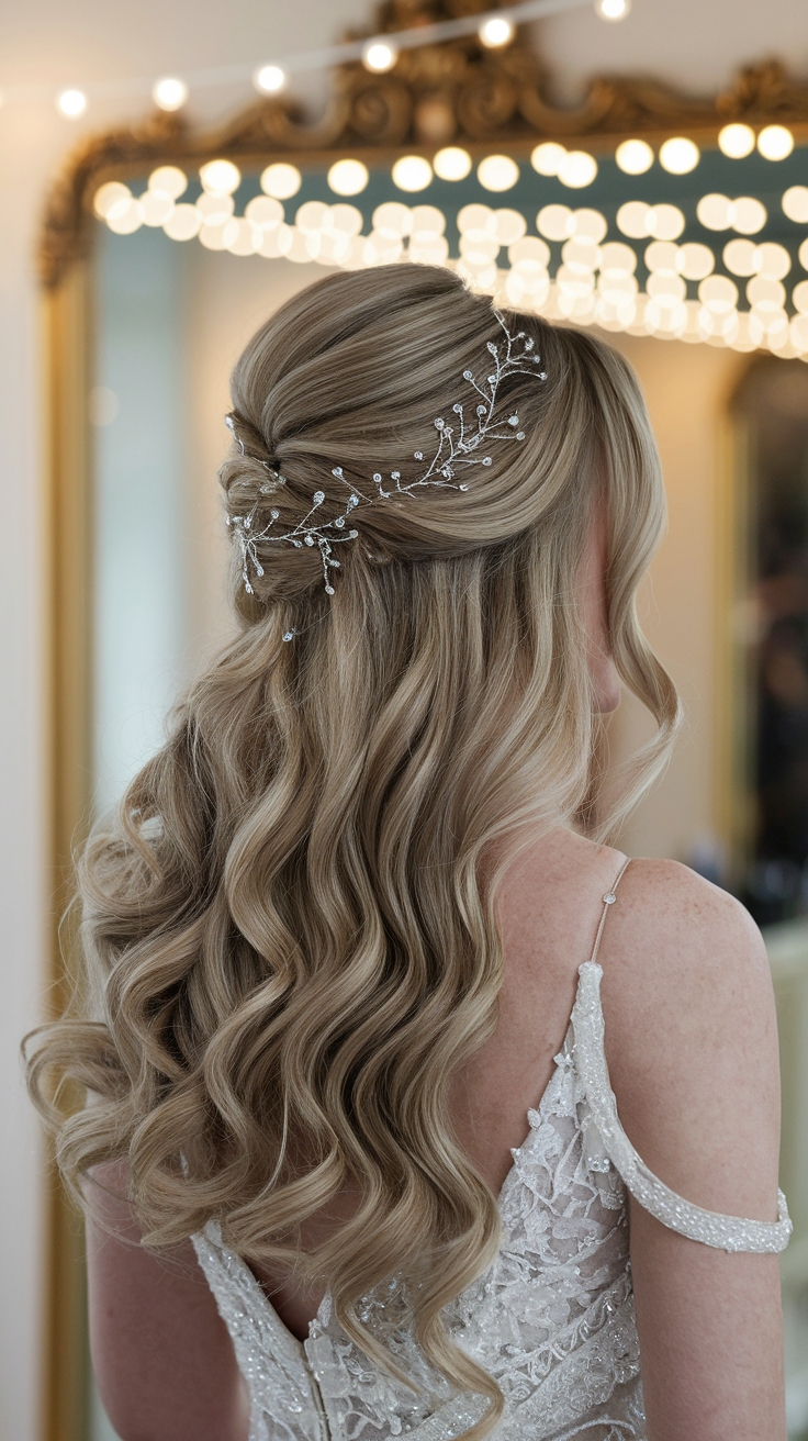 half up half down prom outfit idea