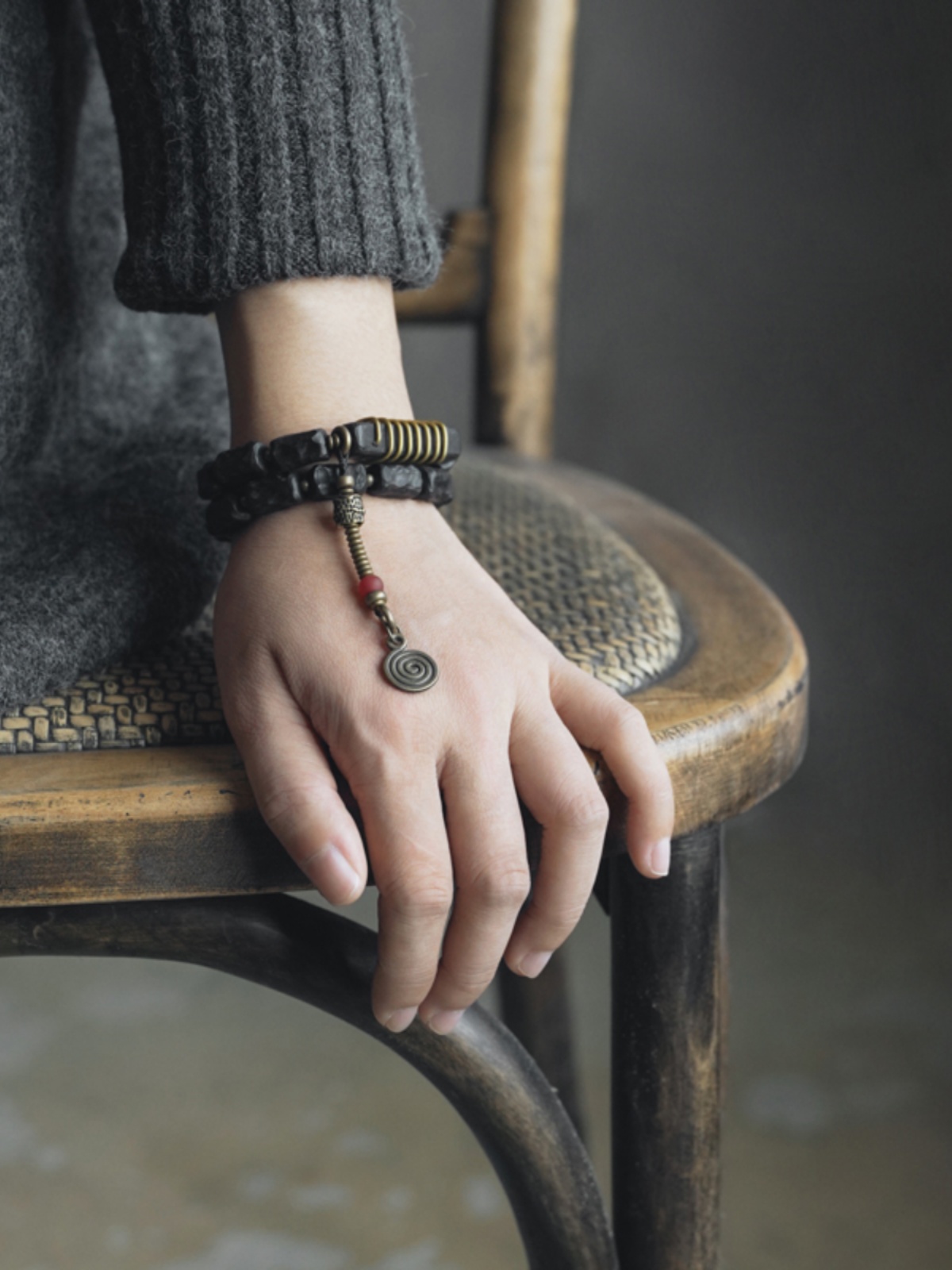 Hand-Carved Ethnic Style Black Sandalwood Bracelet for Men - Unique Retro Play Bead Accessory, Cultural Fashion Jewelry Hand-Carved Ethnic Style Black Sandalwood Bracelet for Men - Unique Retro Play Bead Accessory, Cultural Fashion Jewelry