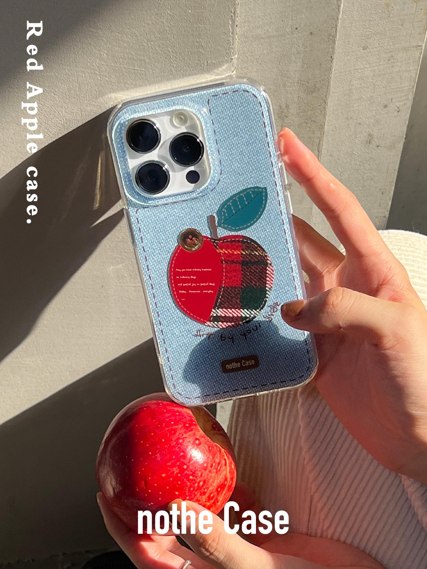 Hand-Painted Double-Layer IMD Phone Case for iPhone 16 Pro Max - Autumn Winter Red Apple Design, Original Protective Cover Hand-Painted Double-Layer IMD Phone Case for iPhone 16 Pro Max - Autumn Winter Red Apple Design, Original Protective Cover