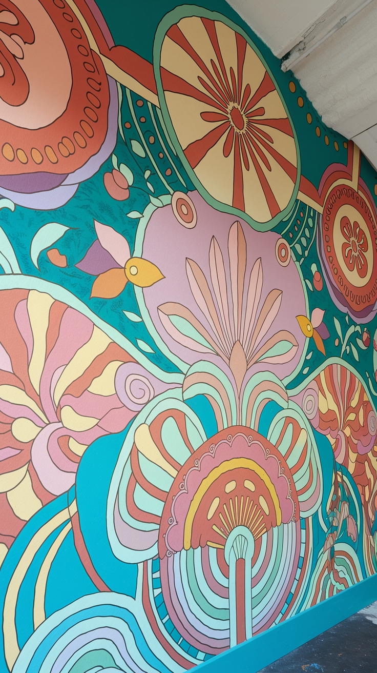 Hand Painted Wall Pattern for a Unique Home Decor outfit idea