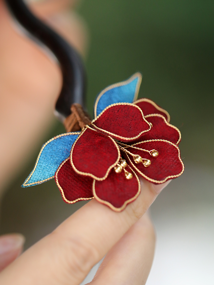 Handmade Cloisonné Peony Flower Hairpin - High-End Ancient Style Sandalwood Hair Accessory for Chinese Daily Bun Hairstyles Handmade Cloisonné Peony Flower Hairpin - High-End Ancient Style Sandalwood Hair Accessory for Chinese Daily Bun Hairstyles