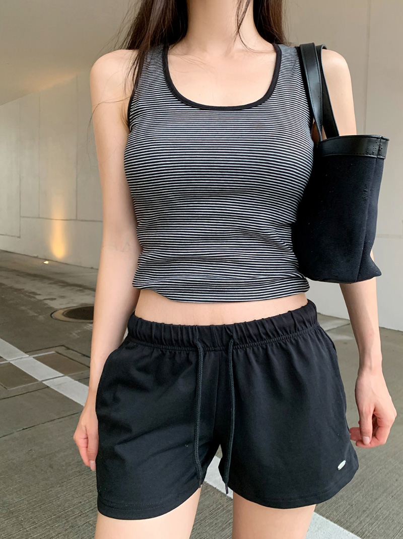 Handmade Color-Blocking Striped Minimalist Vest - Korean Style Fashion Top for a Trendy Y2K Look