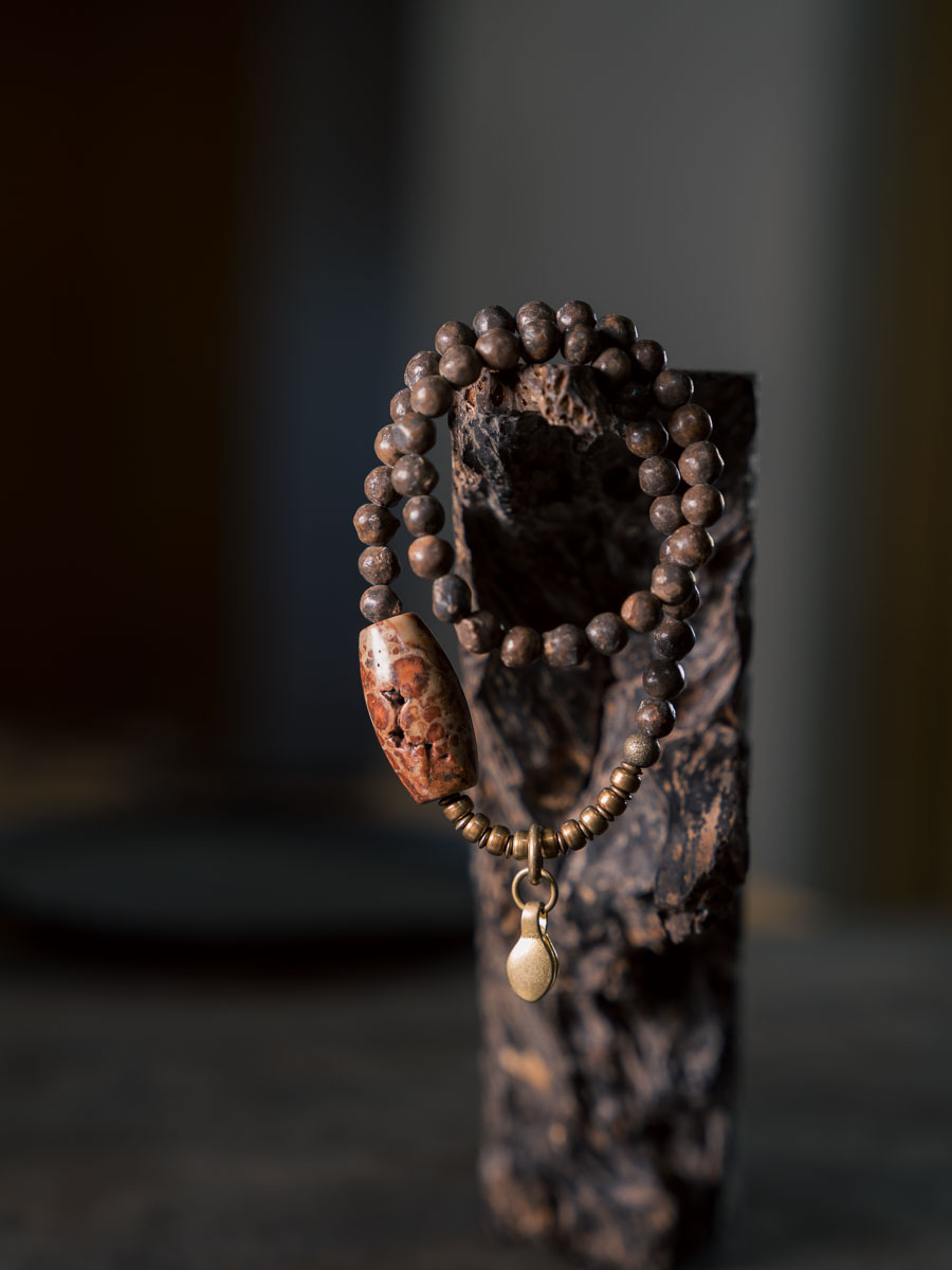 Handmade Double Circle Bracelet with Irregular Relic Beads - Trendy Retro Cultural Accessories for Men and Women Handmade Double Circle Bracelet with Irregular Relic Beads - Trendy Retro Cultural Accessories for Men and Women